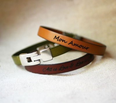 lederarmband für männer mit gravur