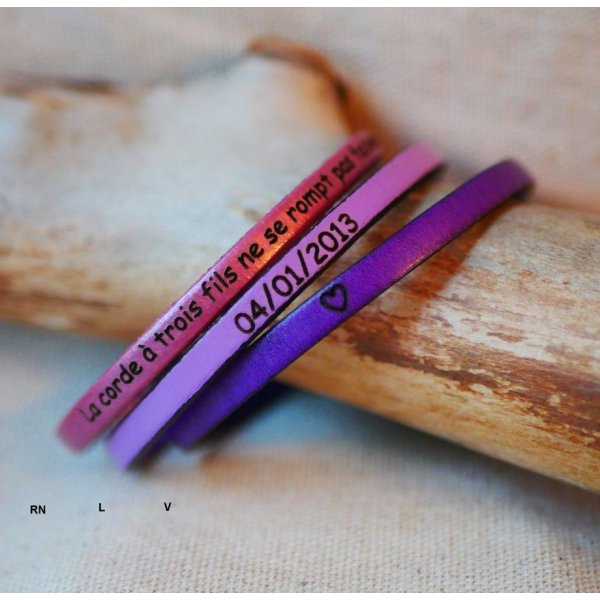 Fu&szlig;kettchen aus feinem Leder zum Anpassen durch Gravur