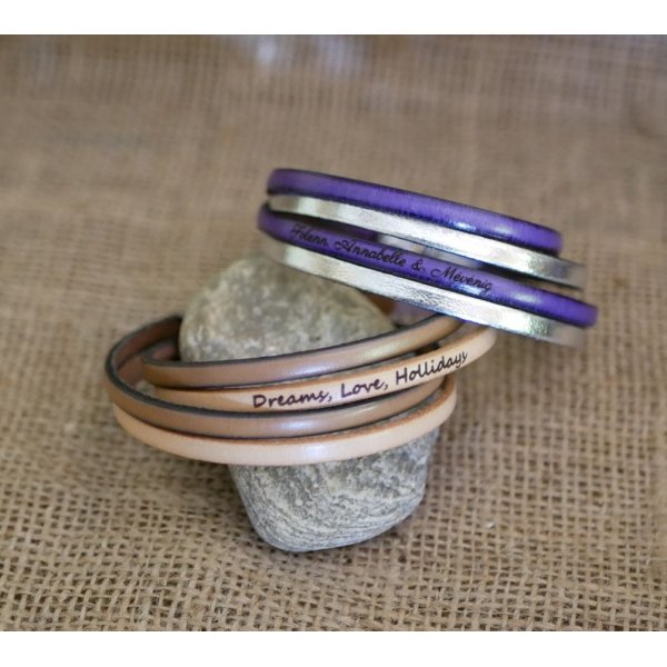 Lederarmband Double-Turn ethnischen Magnetverschluss zu personalisieren