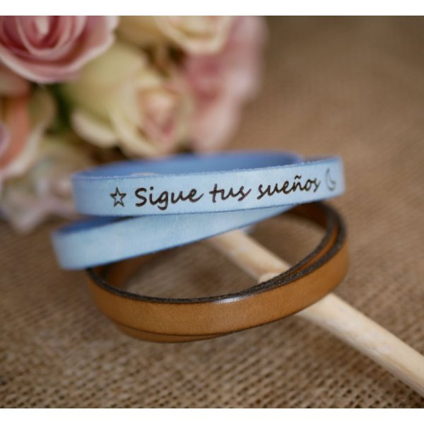 Lederarmband doppelt gedreht Mann Papa personalisierbar durch Gravur