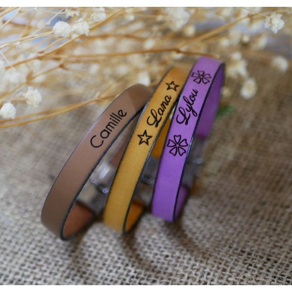 Individuelles Lederarmband f&uuml;r Frauen zum Gravieren und nach Ma&szlig;
