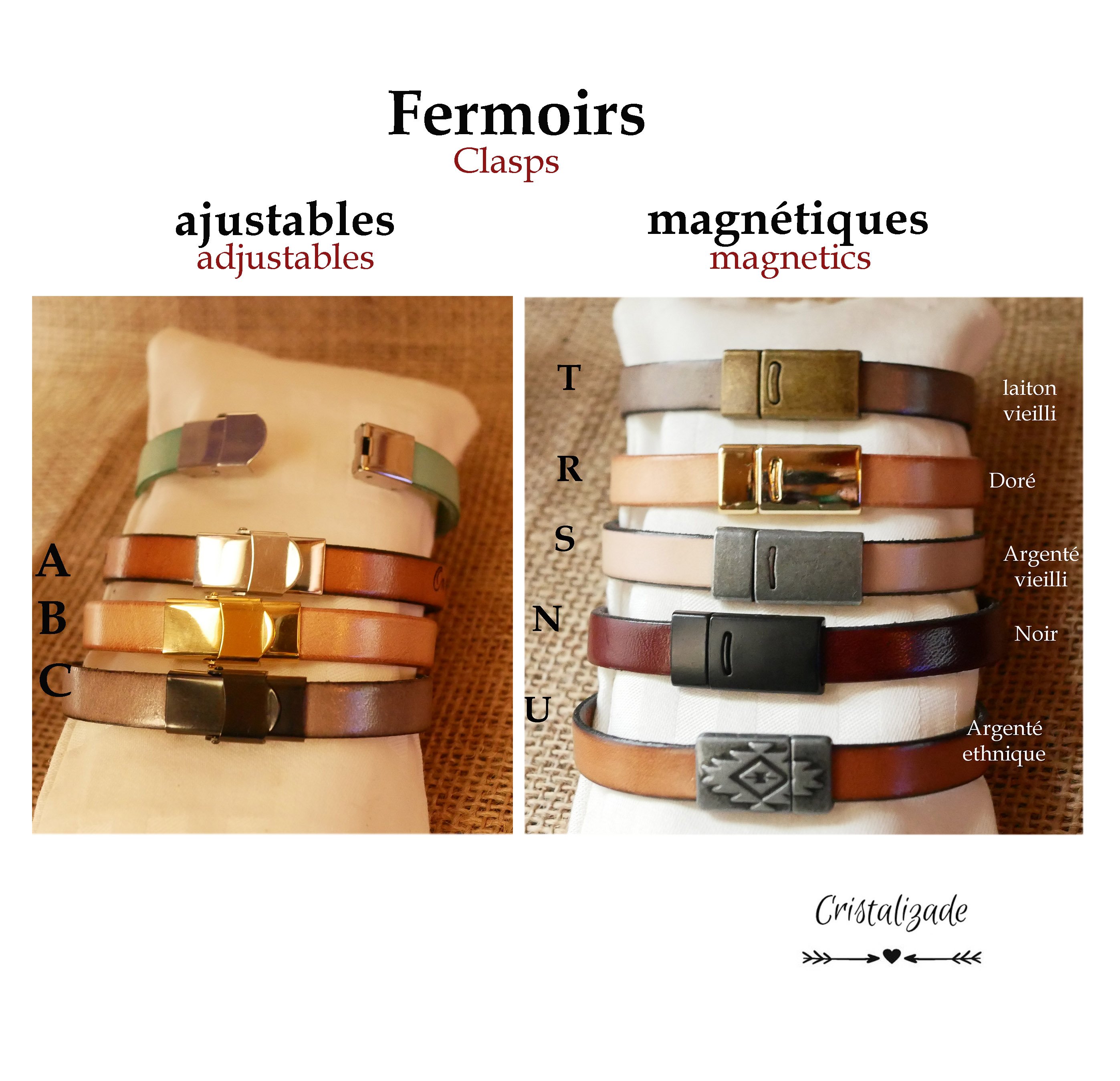Individuelles Lederarmband f&uuml;r Frauen zum Gravieren und nach Ma&szlig;