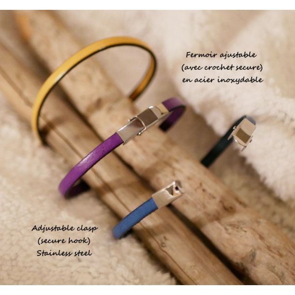 M&auml;dchen Lederarmband mit Feder zu personalisieren durch Gravur 