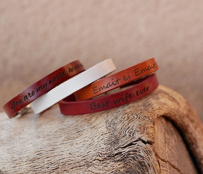 Armband aus Mischleder 9 mm mit verstellbarem Verschluss