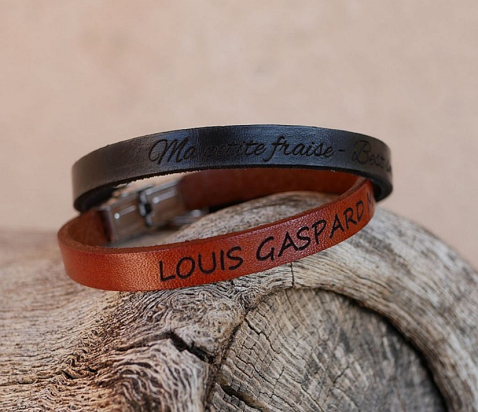 Armband aus Mischleder 9 mm mit verstellbarem Verschluss