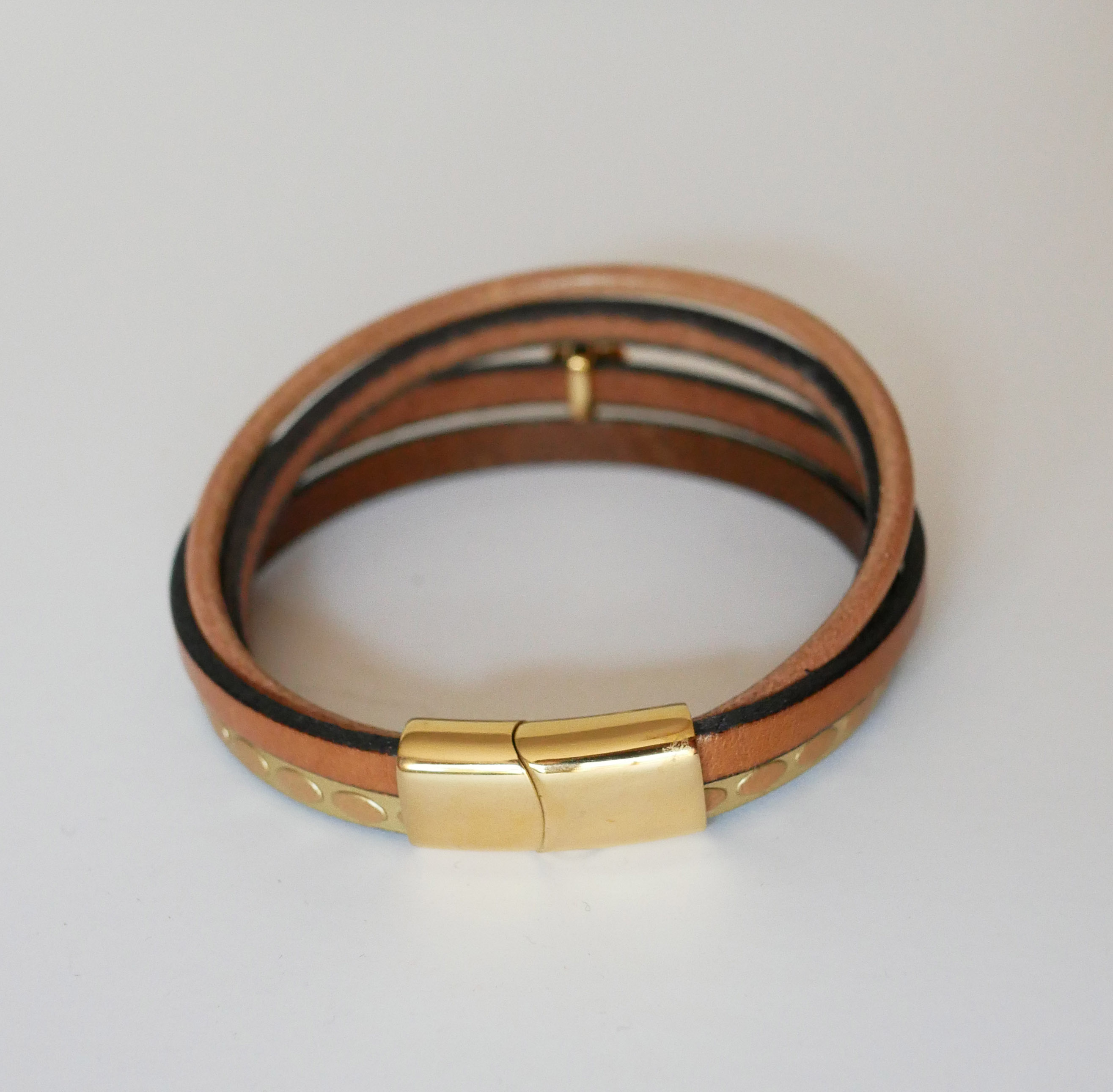 Manschettenarmband für Frauen, vergoldet, Mini-Cabochon Lebensbaum