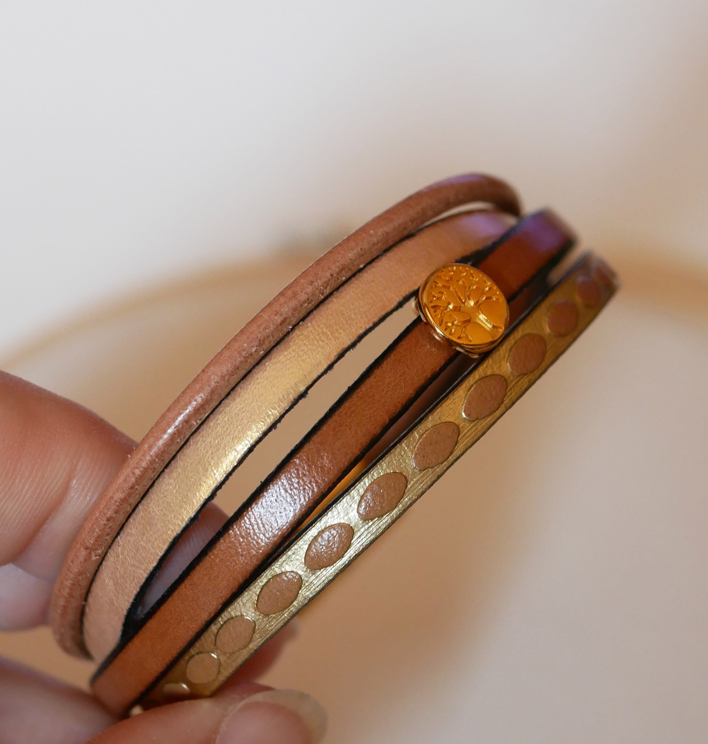 Manschettenarmband für Frauen, vergoldet, Mini-Cabochon Lebensbaum
