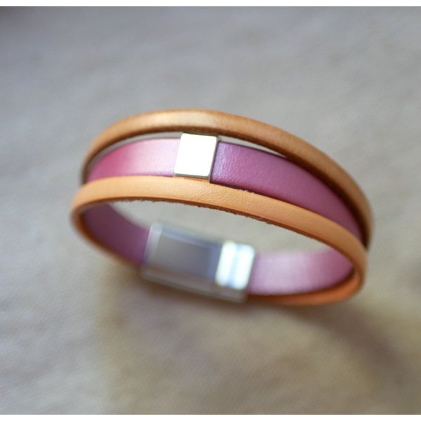 Pfirsich und Rose Manschettenarmband in Customize 