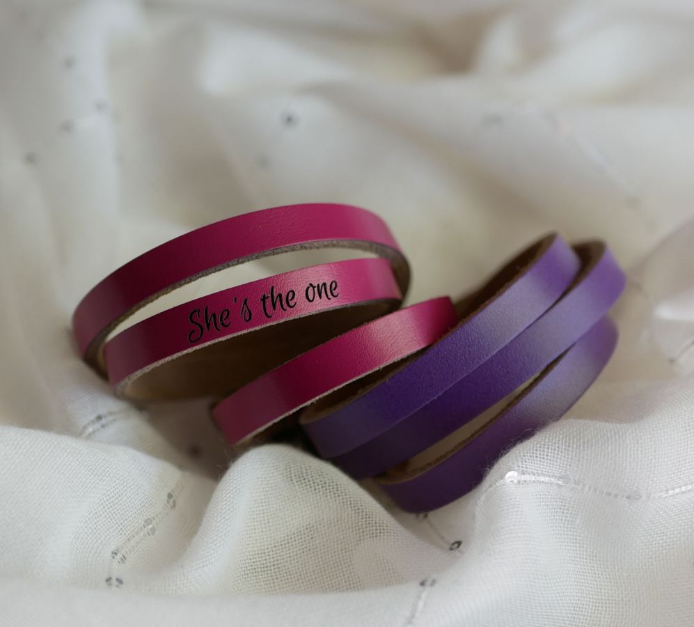 Gemischtes Armband 3 Türme aus Leder Farbe nach Wahl