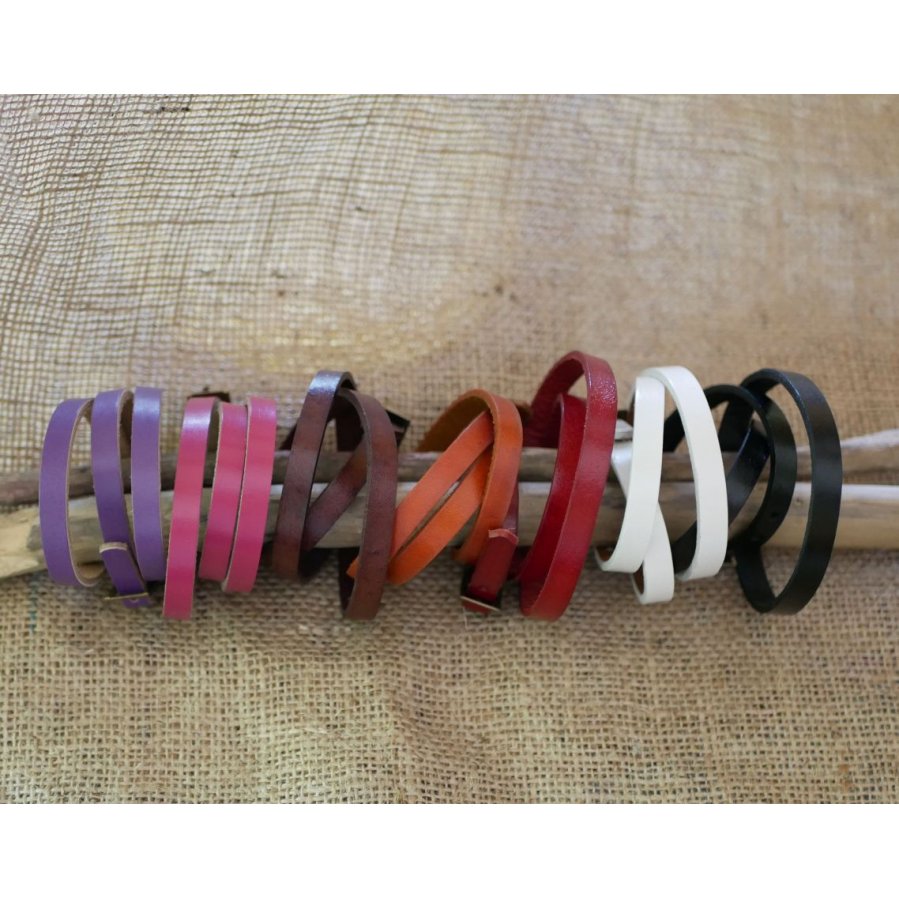 Gemischtes Armband 3 Türme aus Leder Farbe nach Wahl