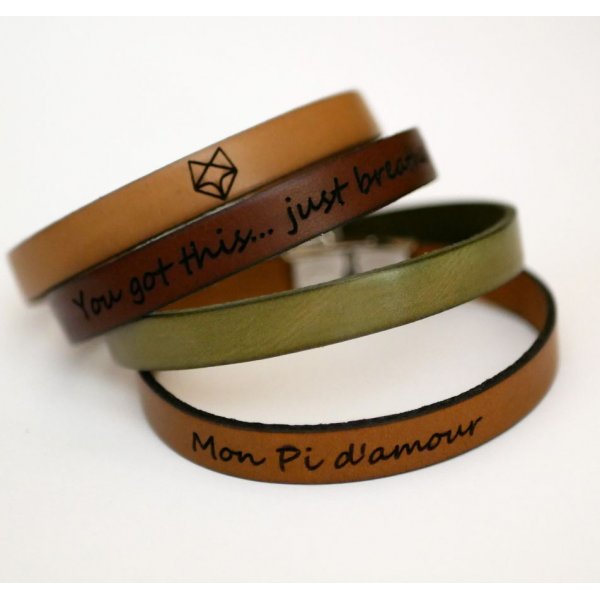 Lederarmband mit ethnischem Magnetverschluss zum Selbstgestalten