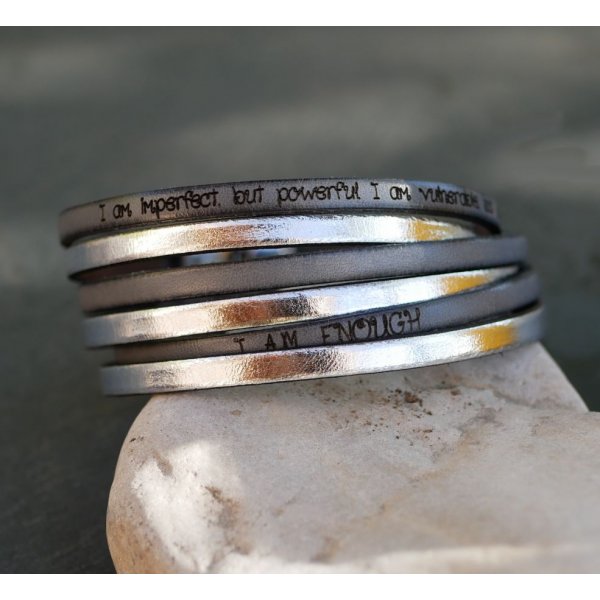 Duo Multi-Turn Lederarmband zum Selbstgestalten f&uuml;r Frauen oder M&auml;nner