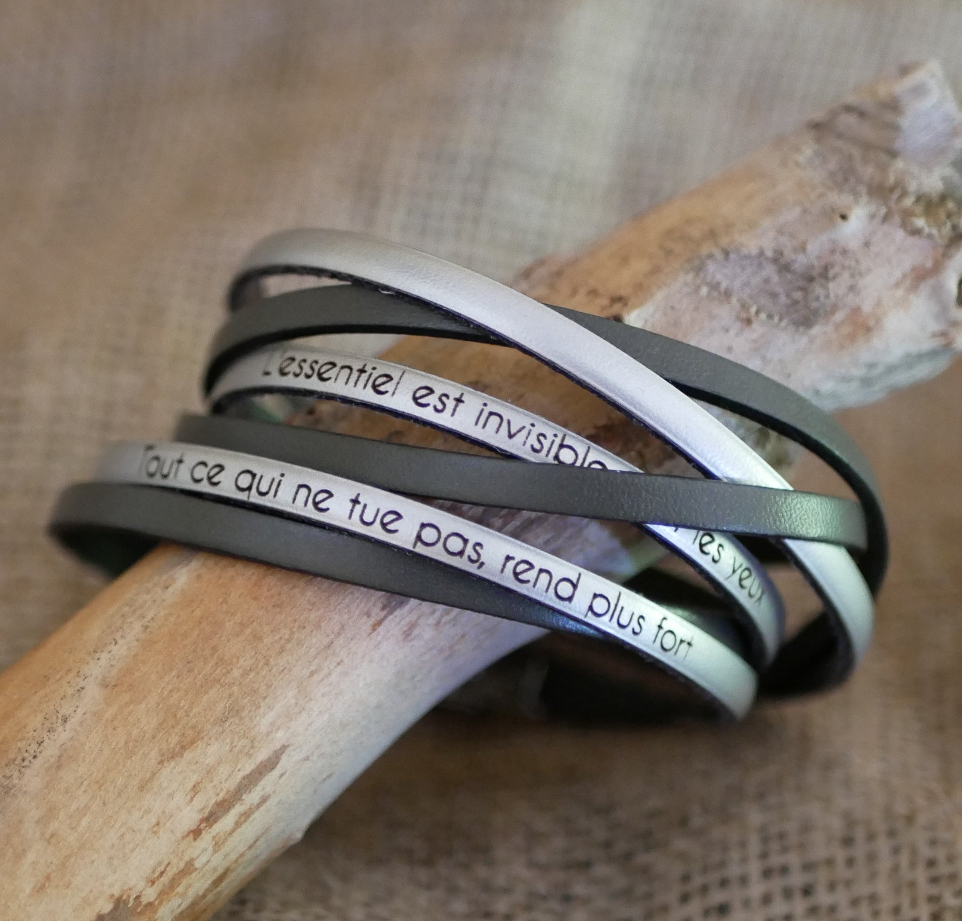 Duo Multi-Turn Lederarmband zum Selbstgestalten f&uuml;r Frauen oder M&auml;nner