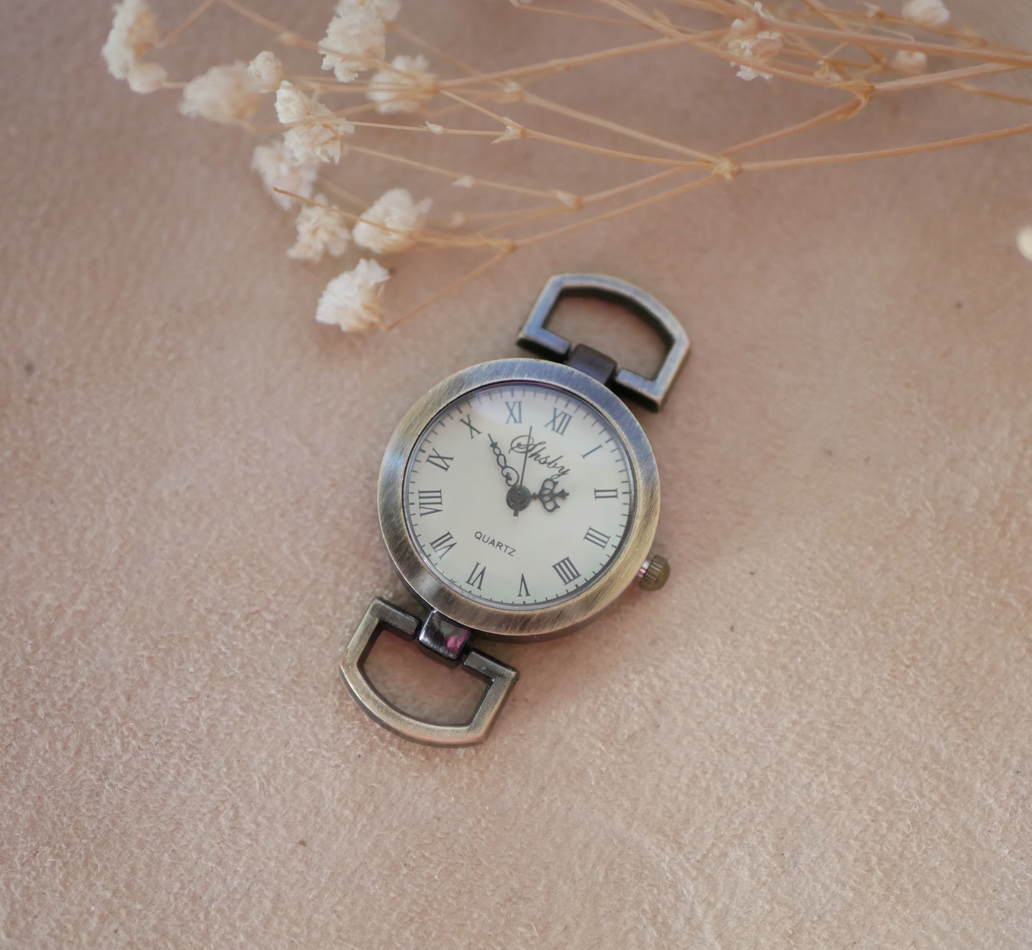 Zifferblatt Uhr Bronze r&ouml;mische Ziffern