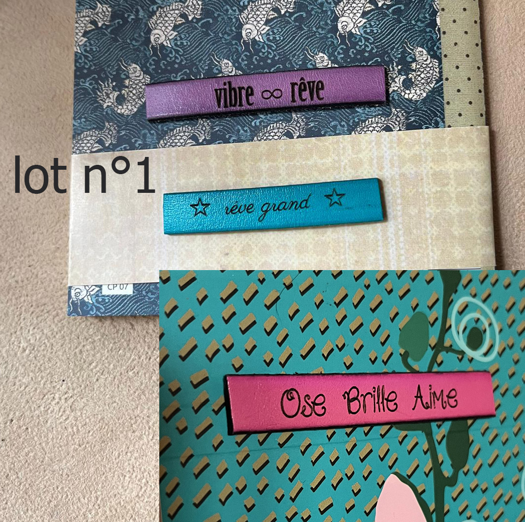 Ensemble stickers en cuir gravé de messages inspirants