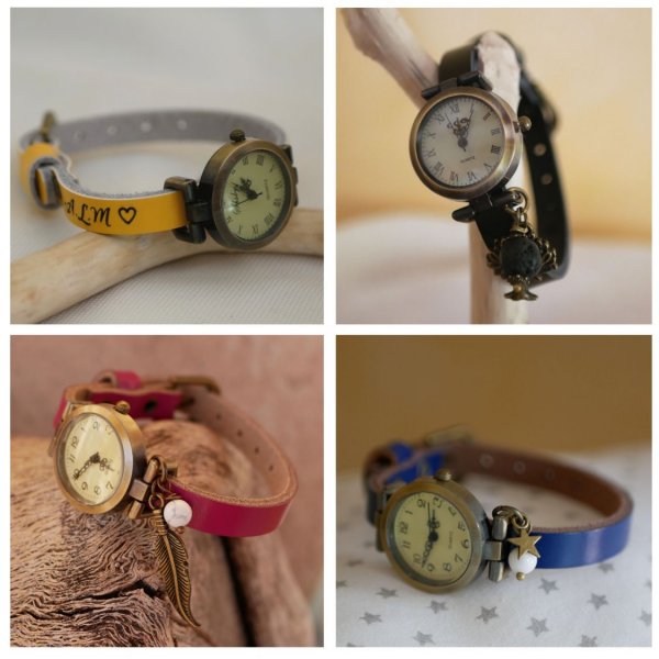 Uhr Lederarmband vollst&auml;ndig anpassbar 