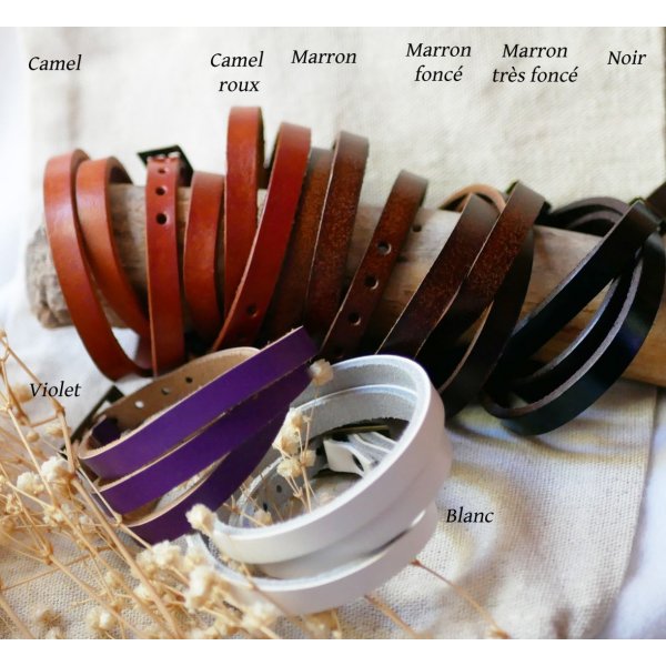 Uhr Lederarmband 3 Runden anpassbar