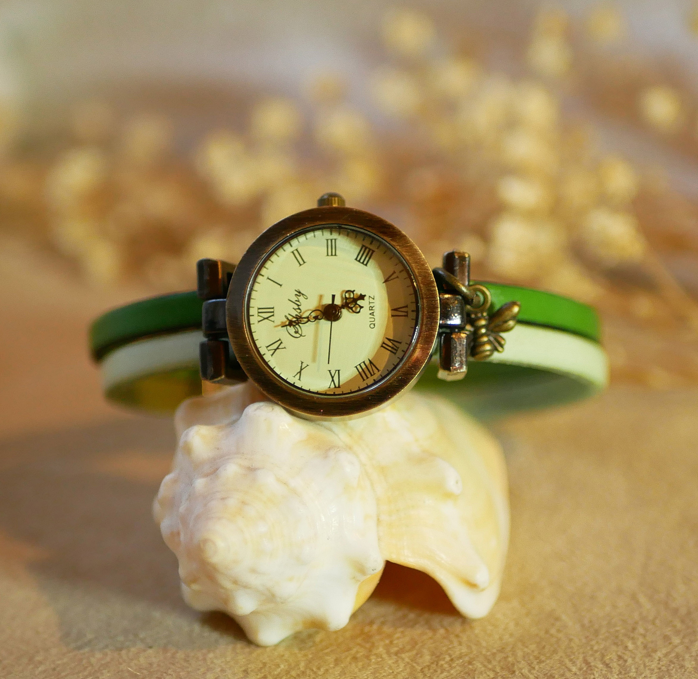 Armbanduhr Duo-Lederarmband Farbe nach Wahl und pers&ouml;nliche Gravur