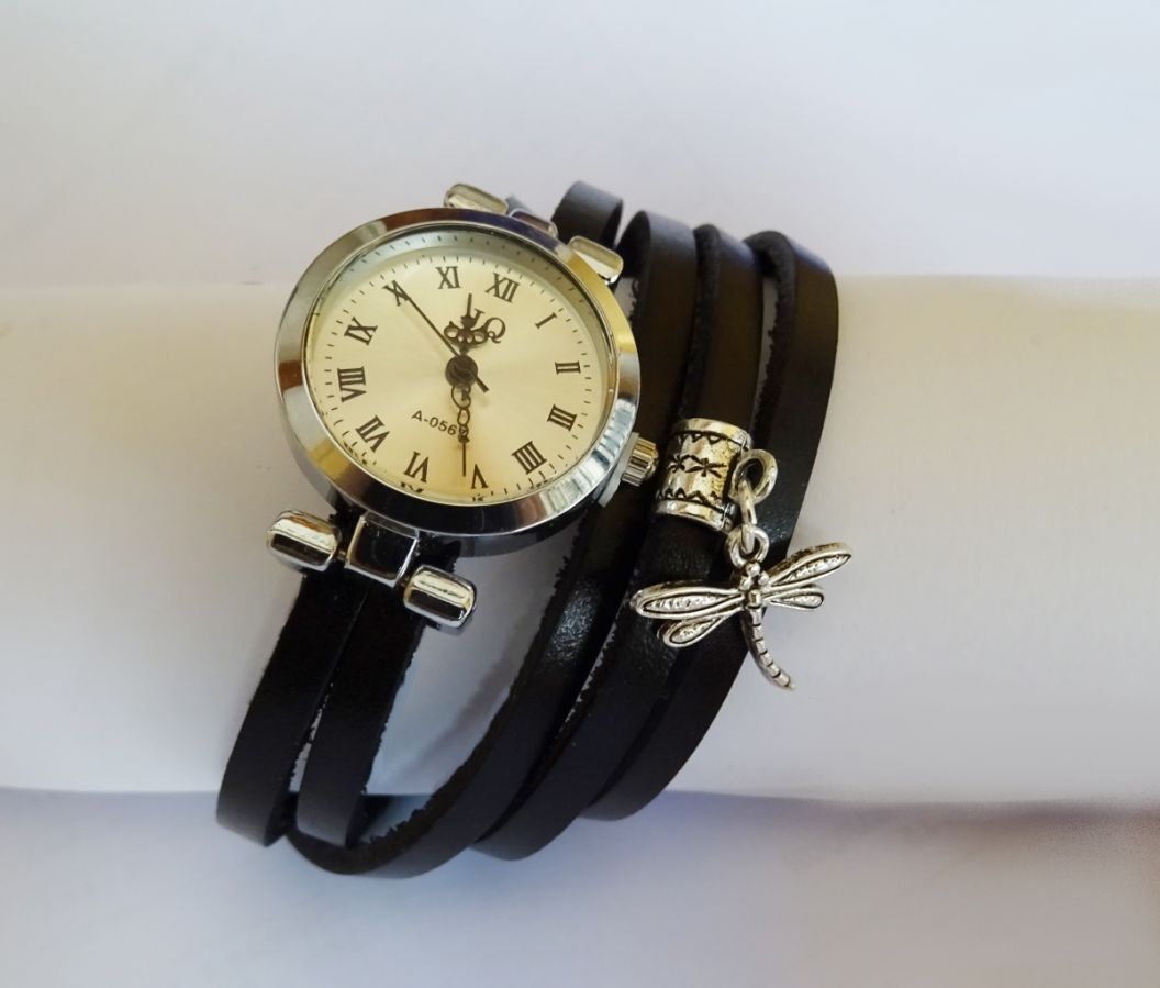 Armbanduhr in 5 Runden Charme Libelle