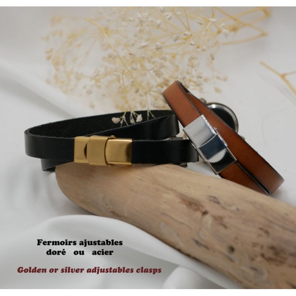 Personalisierbare Triple-Turn-Armbanduhr mit bronzefarbenem Zifferblatt 