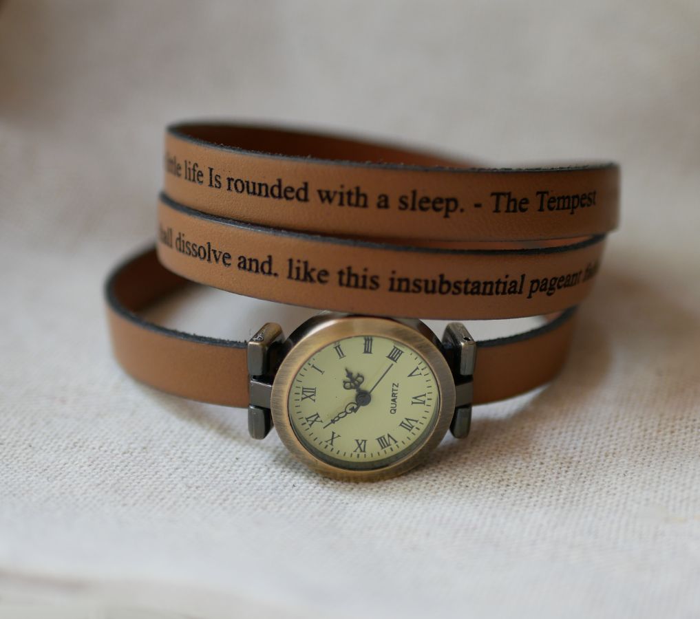 Personalisierbare Triple-Turn-Armbanduhr mit bronzefarbenem Zifferblatt 