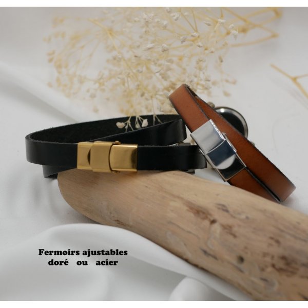 Uhr im Stil Rasta Reggaeb Lederarmband 2 oder 3 Umdrehungen verstellbare Schlie&szlig;e