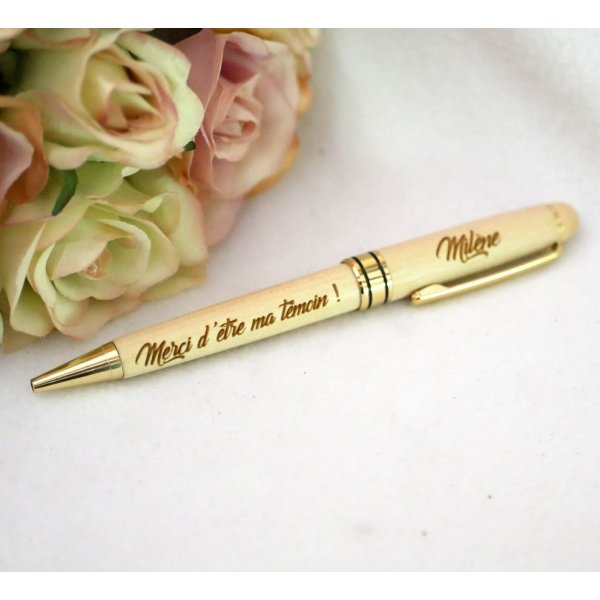 Damen-Geschenktasche mit graviertem Holzkugelschreiber + personalisierbares Lederarmband + Schl&uuml;sselanh&auml;nger 