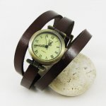 Uhr Lederarmband 3 Runden anpassbar