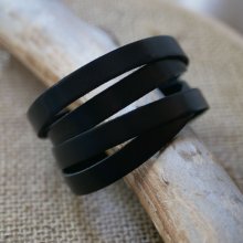 Lederarmband 4 Handgelenksumdrehungen für Männer personalisierbar durch Gravur