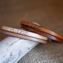 Lederarmband zweifarbig anpassbar gemischte Frau oder Mann