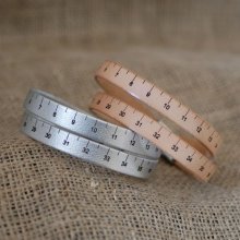 Armband Schneiderin Meter aus Leder graviert Double-Turn anpassbar 
