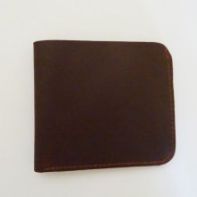 Kartenetui aus dickem Leder Braun graviert